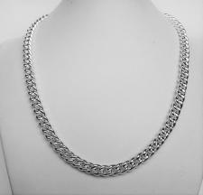 Women's sterling silver hollow curb necklace 7mm