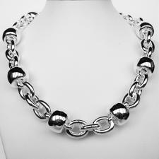 Sterling silver necklace. Women's ''Barilotto'' link chain 18mm. 115 grams.