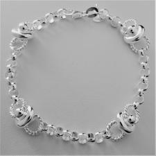 Sterling silver bracelet.''UFO'' link 12mm.