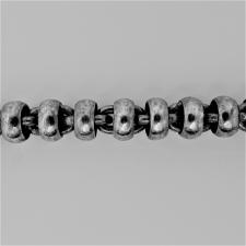 Oxidized sterling silver men's bracelet 9mm