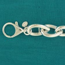 Sterling silver teardrop link bracelet