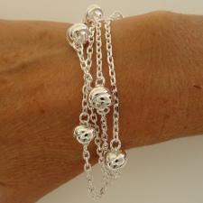 Bracciale 4 file multifilo per donna in argento 925