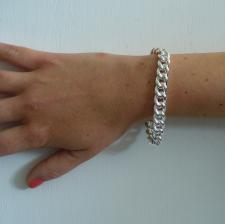 Sterling silver curb bracelet 10mm