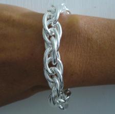 925 silver bracelet double link