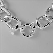 925 sterling silver curb necklace 18mm.