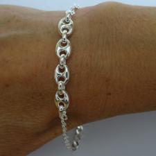 Sterling silver nautical link bracelet