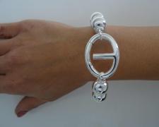 Silver chain bracelet arezzo vicenza italy