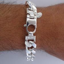 Curb bracelet in sterling silver for men