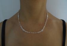 Paperclip chain in sterling silver made in italy