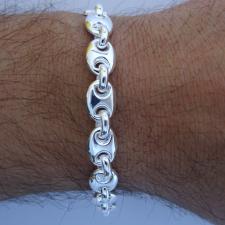 Sterling silver tag bracelet italy