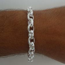 Men's silver bracelet made in tuscany italy