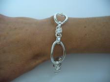 Sterling silver fancy bracelet 18mm.