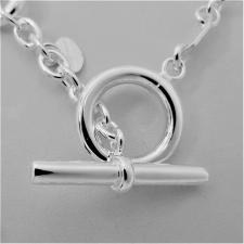 Sterling silver anchor chain toggle necklace 