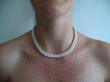 Sterling silver double curb necklace 