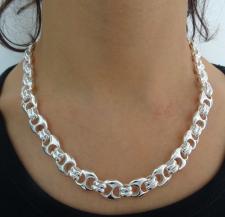 Solid sterling silver mariner chain made in italy