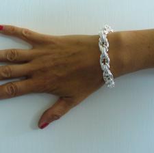 Sterling silver byzantine bracelet.