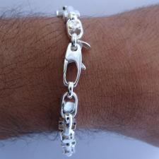 Handmade solid silver bracelet made in Italy