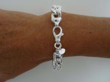 Sterling silver curb bracelet 12mm