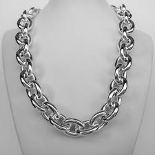 Silver oval link necklace 