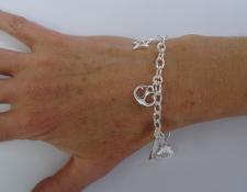 Silver sea charm bracelet