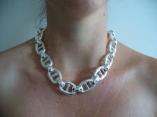 Anchor chain necklace in sterling silver