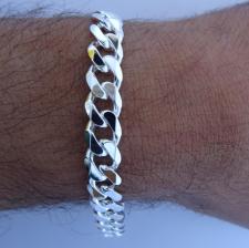 Sterling silver panther bracelet for men