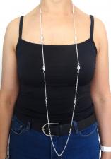 Collana in argento 925 solido lunghezza 135 cm