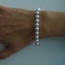 Sterling silver bead bracelet 8mm for woman