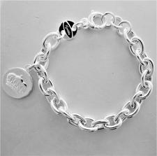 Sterling silver crown bracelet