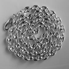 Sterling silver men's necklace cm 60. Mariner link necklace 7,5mm.