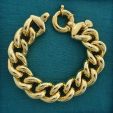 Sterling silver gold plate curb bracelet