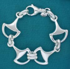 Silver bracelet with horsebit, made in Italy