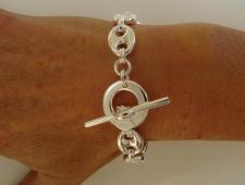 925 sterling silver toggle bracelet Italy