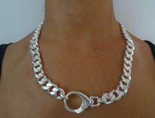 Chunky silver necklace