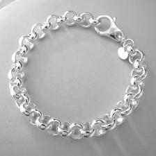 Bracciale rolo' tondo argento massiccio