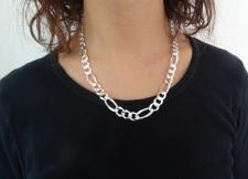 Silver figaro chain 10mm italy