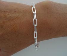 925 silver paperclip bracelet