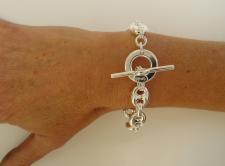 925 sterling silver toggle bracelet Italy