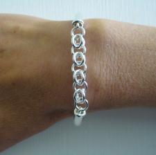 Cestina link bracelet in sterling silver