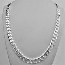 Sterling silver solid diamond cut curb necklace 10mm x 3mm. LENGTH 55 CM.