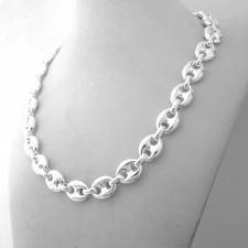 Collana argento massiccio maglia marina