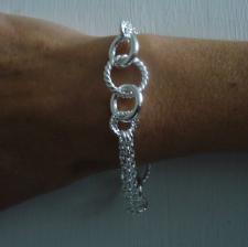 Bracciale texture argento