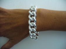 Sterling silver curb bracelet 16mm