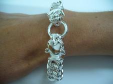 Women's sterling silver panther bracelet