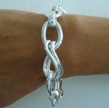 Sterling silver oval links bracelet