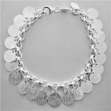 Half dollar silver bracelet