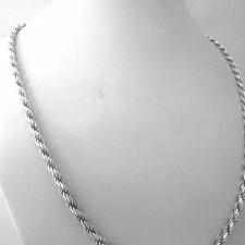 Solid 925 silver rope chain necklace 3.5mm