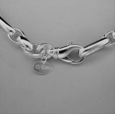 Solid 925 silver figaro necklace