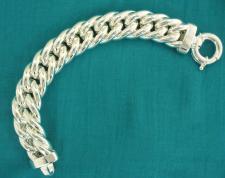 Silver double curb bracelet from Italy