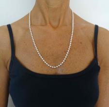 Collana catena palline sfere in argento 925